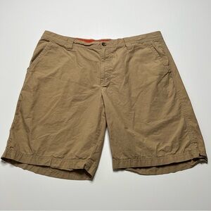 Columbia Mens Khaki 10” Inseam Flat Front Shorts - Tan - Size 36